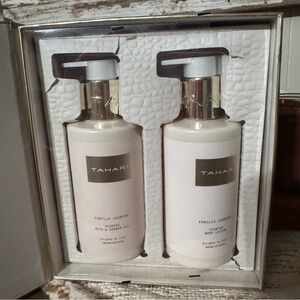 TAHARI Luxury Body Care Set Vanilla Jasmine Scented Shower Gel & Body Lotion NEW